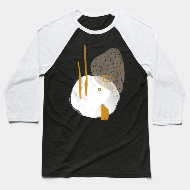 Abstract Shapes Baseball T-Shirt by Tosik-Art